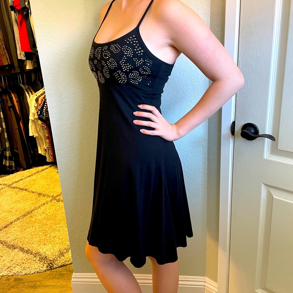 Express ‘LBD’ sparkle/rhinestone leopard detail